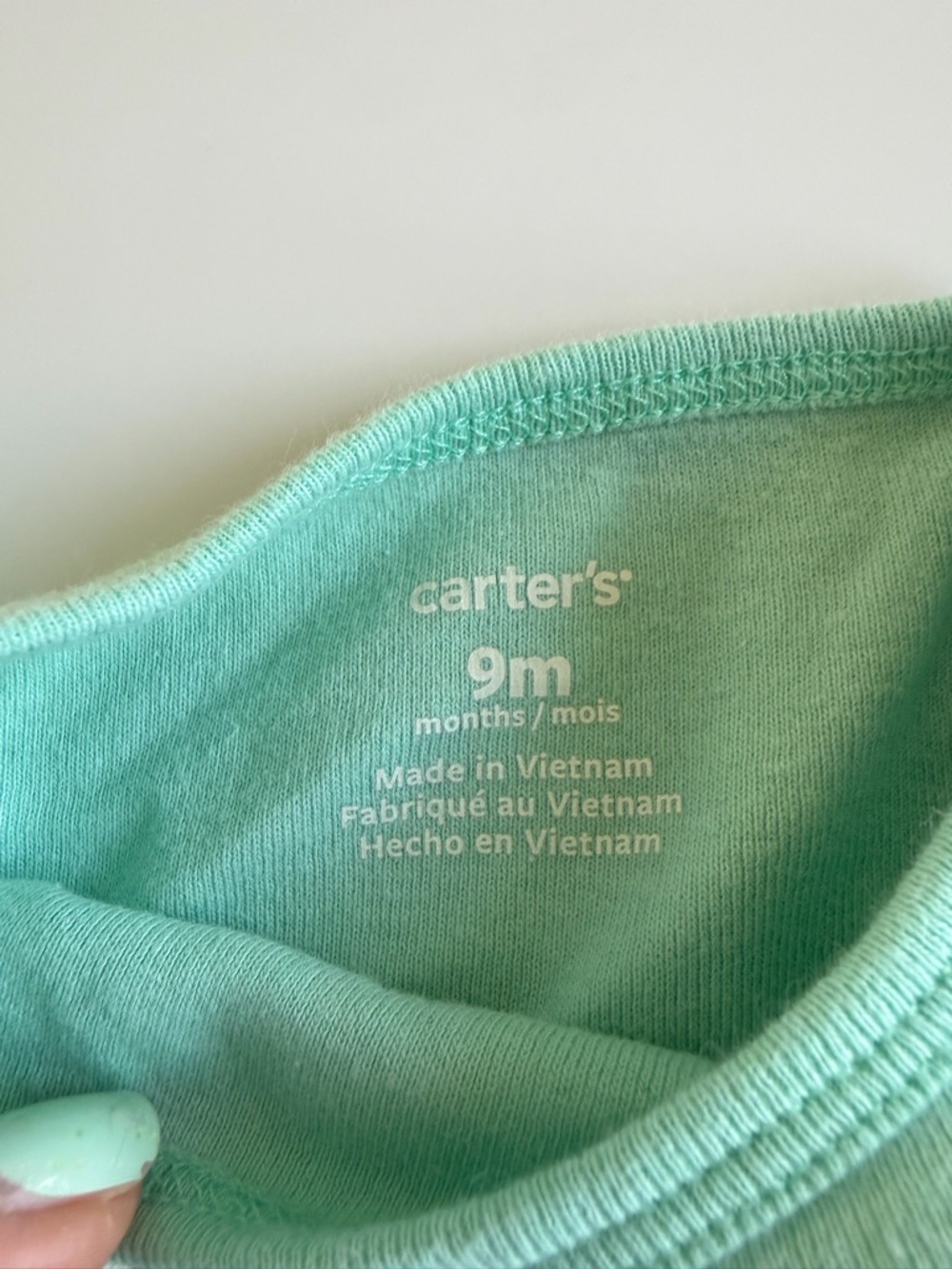 Bundle of Baby Girl Carter’s Onesies and Cardigans Size 9 Months Mint Green - Picture 13 of 16
